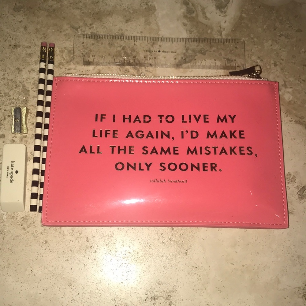 A Kate spade pencil pouch with everything in pic!